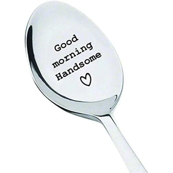 Graveret ske Good Morning Handsome