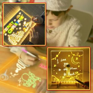 LED-akryl lystavle med 7 tuscher | LUMOBOARD